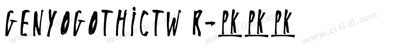 GenYoGothicTW R字体转换